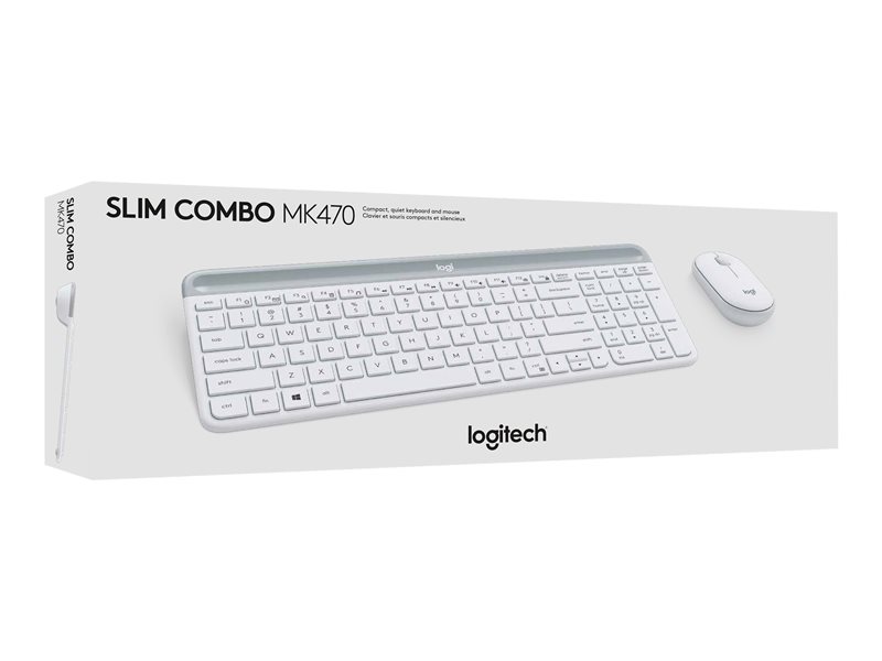 Logitech Slim Wireless Combo MK470 - Ensemble clavier et souris