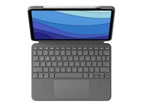 Logitech Combo Touch Tastatur og folio-kasse 16-niveau Kabling Tysk Apple 12.9-inch iPad Pro (5. generation)