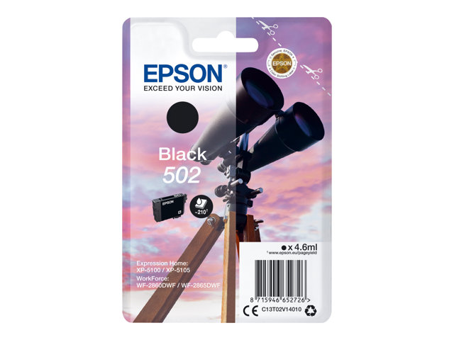 EPSON 4LB Singlepack Black 502 Ink w/s