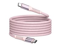 Verbatim Sync and Charge - USB-C/strømkabel - 24 pin USB-C (han) til 24 pin USB-C (han) - 1.2 m - pink