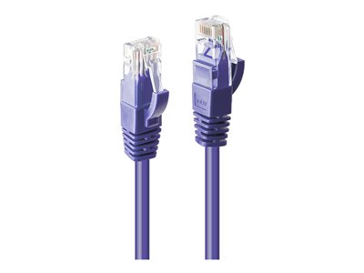 LINDY Cat.6 U/UTP Kabel, violett, 0,5m