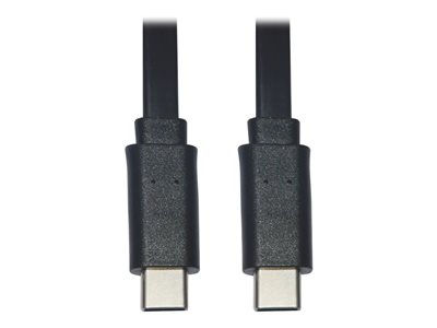 Tripp Lite USB C to USB C Cable Flat USB 2.0 M/M Thunderbolt 3 Black 6ft