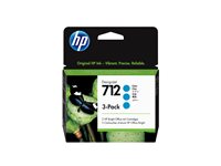 HP 712 3-Pack 29-ml Cyan DesignJet Ink