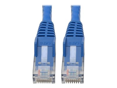 Eaton Tripp Lite Series Cat6 Gigabit Snagless Molded (UTP) Ethernet Cable (RJ45 M/M), PoE, Blue, 6-in. (15.24 cm)