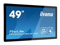 iiyama ProLite TF4939UHSC-B1AG - 123 cm (49") Diagonalklasse LCD-Display mit LED-Hintergrundbeleuchtung - interaktive Digital Signage - mit Touchscreen (Multi-Touch) - 4K UHD (2160p) 3840 x 2160 - mattschwarz