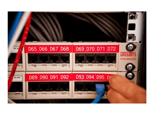 BROTHER TZE435 12mm WHITE ON RED