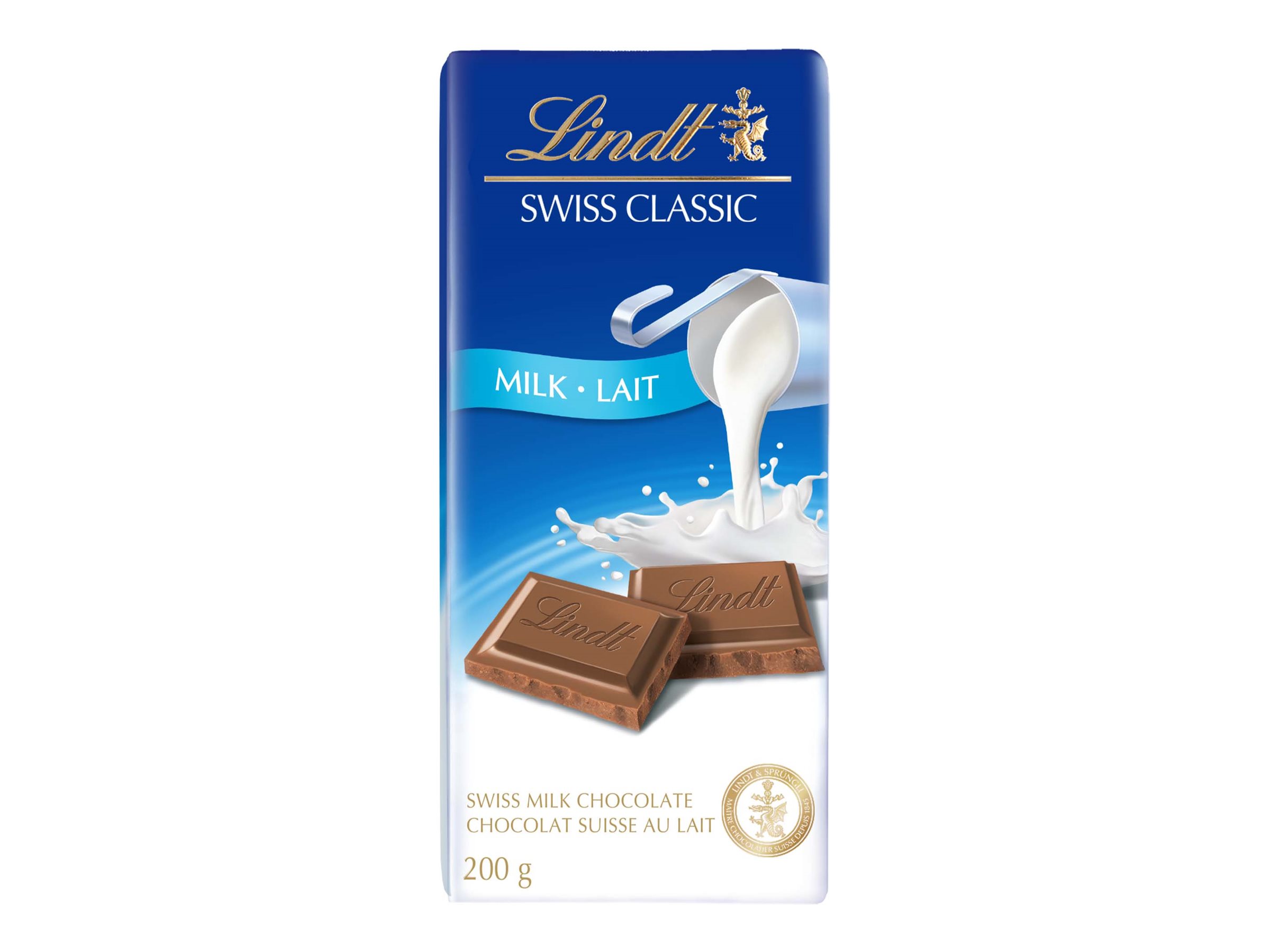 Lindt Swiss Classic Milk Chocolate Bar - 200g