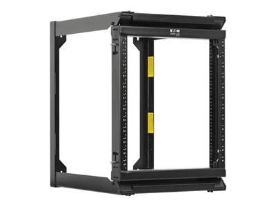 Eaton Tripp Lite Series SmartRack 12U Wall-Mount 2-Post Open Frame Rack, Hinged Front, Heavy Duty