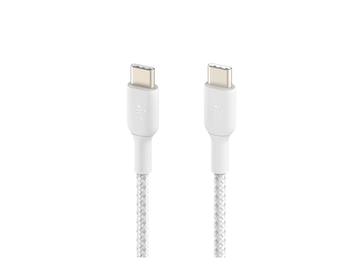 BELKIN Câble tressé USB-C USB-C 1m blanc
