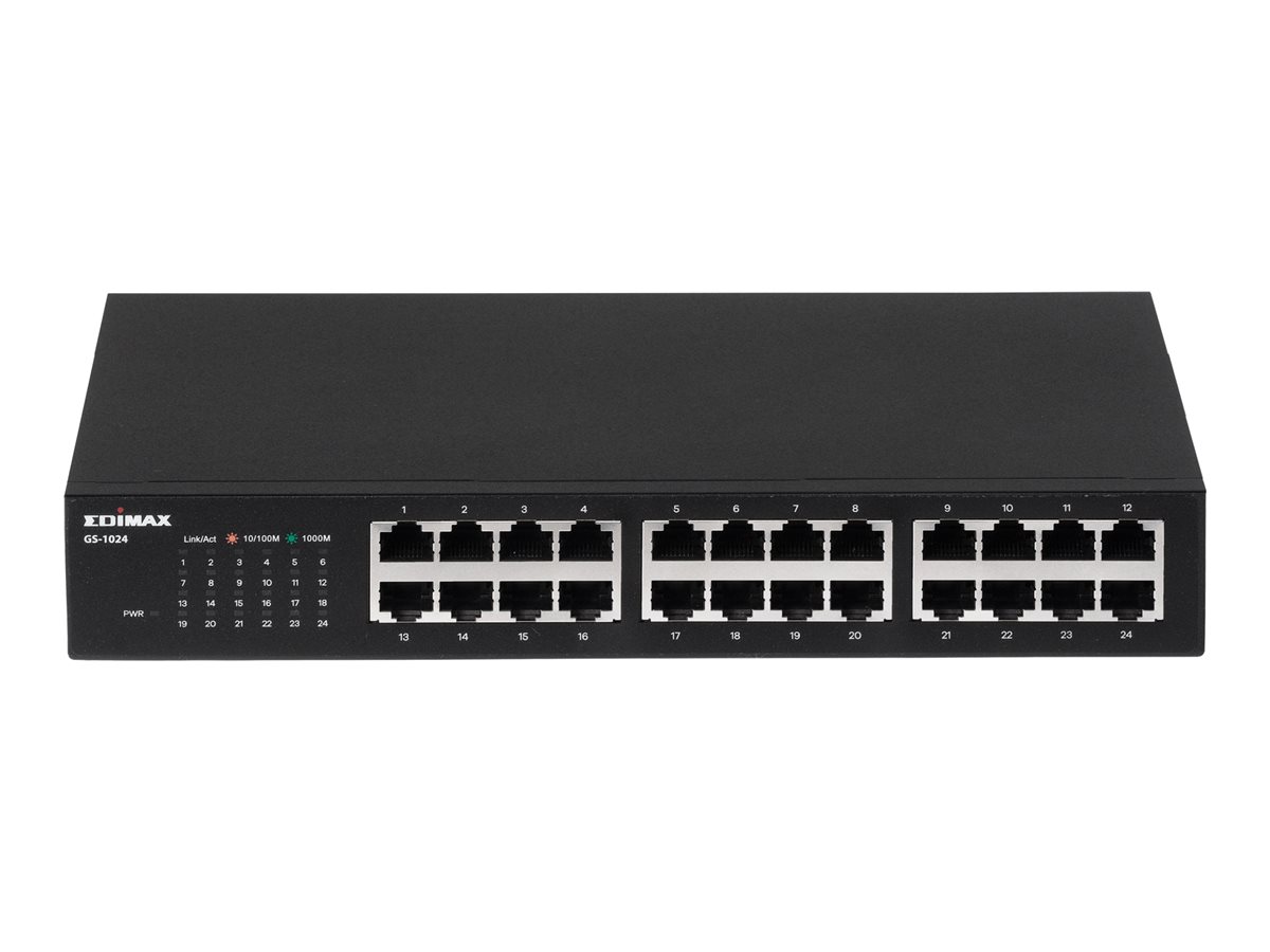 Edimax GS-1024 switch 24 ports unmanaged Product shot Front 79800