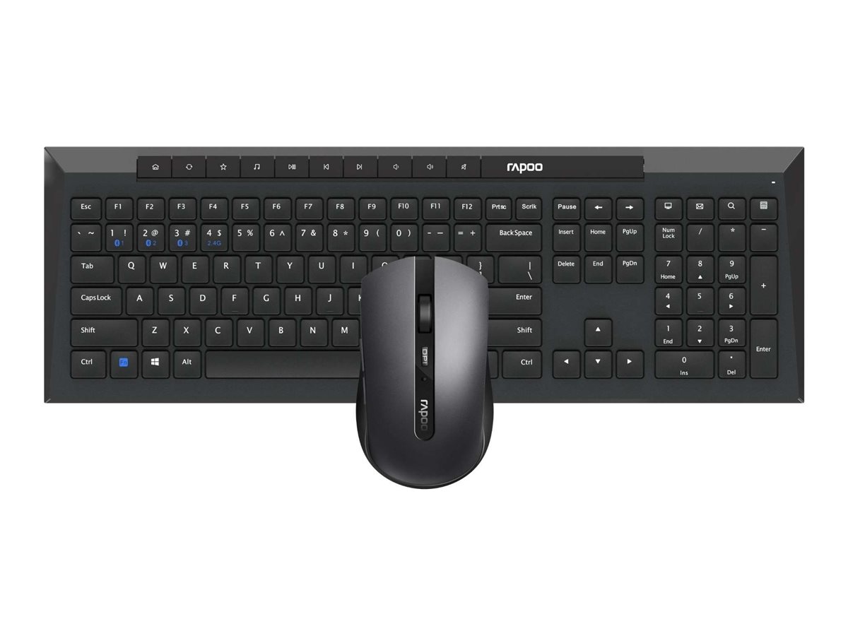 Rapoo 8210M keyboard and mouse set QWERTY Input Product shot Front 79800