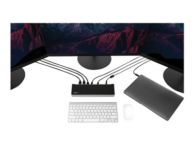 StarTech.com USB-C Dock, 4K Triple Monitor USB Type-C Docking Station with Dual DisplayPort & HDMI, 100W Power Delivery + Charging, USB 3.0/3.1 Gen 1 Hub (1x USB-C + 4x USB-A) w/ Ethernet