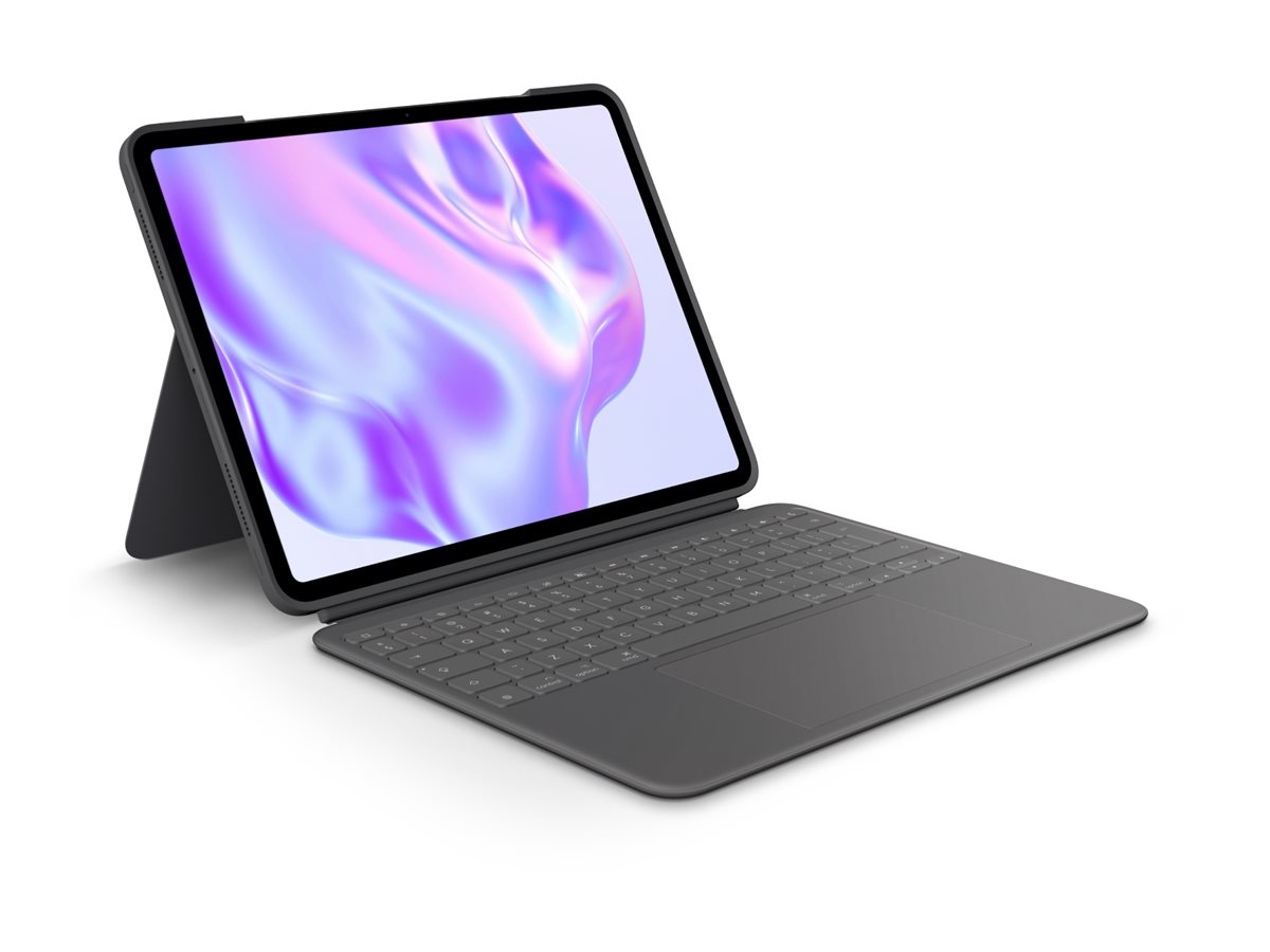 Logitech Combo Touch keyboard and folio case with trackpad QWERTY US International Product shot Front 79800