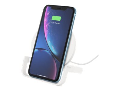 Belkin BoostCharge wireless charging stand 10 Product shot Right-angle 79250