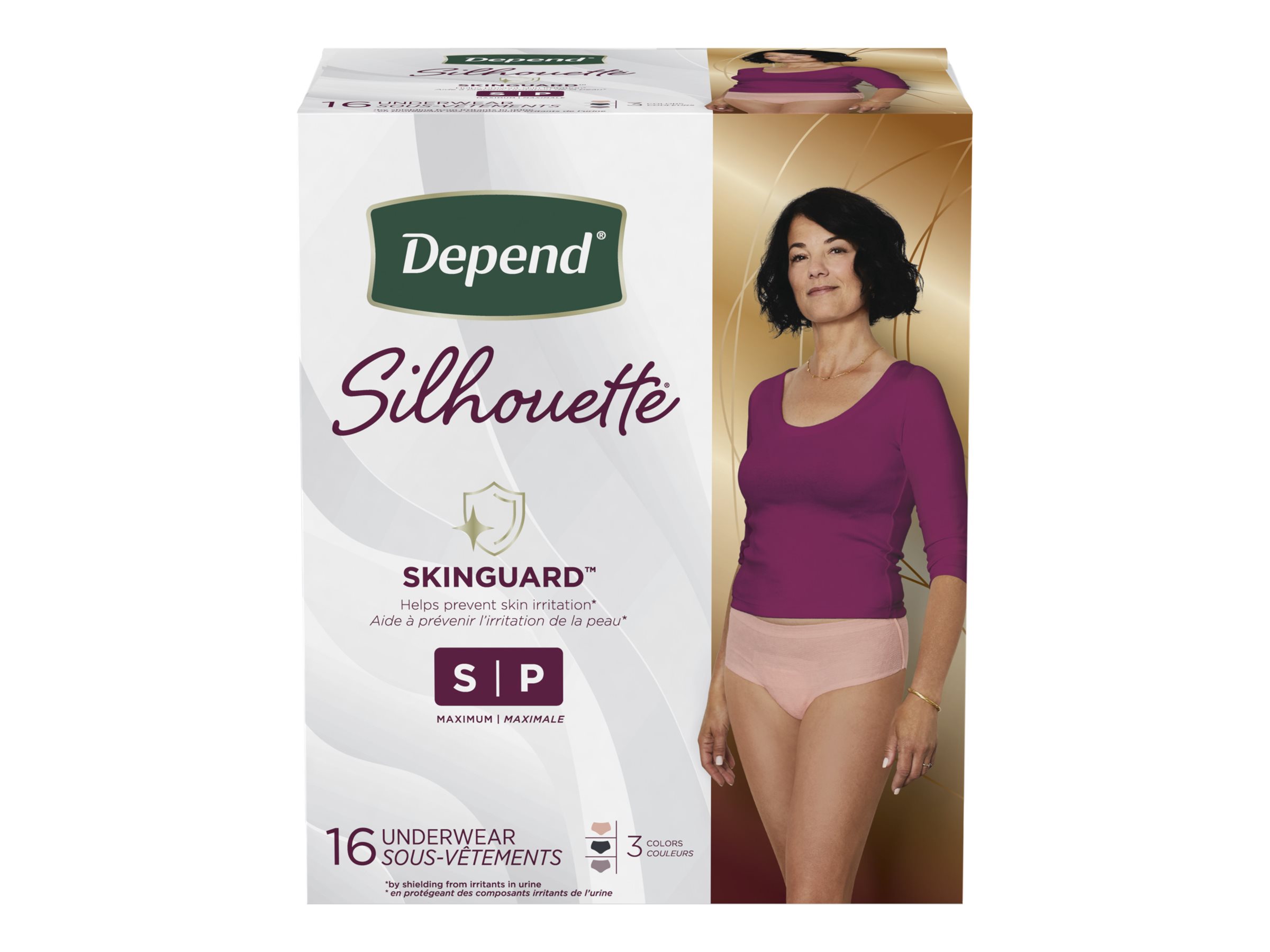 Depend Silhouette Max Absorbency Incontinence Underwear for Women, SM (60  Count) 