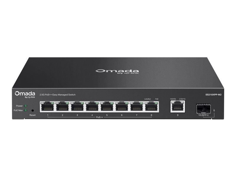 TP-Link Omada ES210XPP-M2 V1, switch, 10 ports, Managed