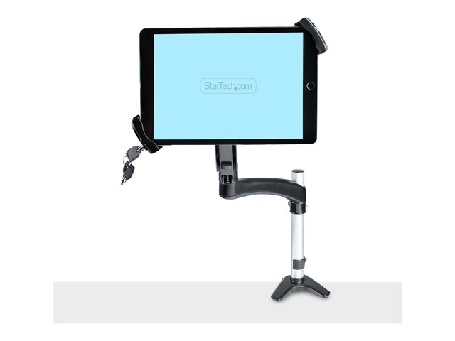 Image of StarTech.com VESA Mount Adapter for Tablets 7.9 to 12.5in - Up to 2kg (4.4lb) - 75x75/100x100 VESA Patterns - Universal Anti-Theft Tablet VESA Mount Clamp - Secure Tablet Mount - Black mounting kit - for tablet - black