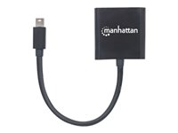 Manhattan Mini DisplayPort 1.2a to DVI-I Dual-Link Adapter Cable (Clearance Pricing), 4K@30Hz, Active, 19.5cm, Male to Female