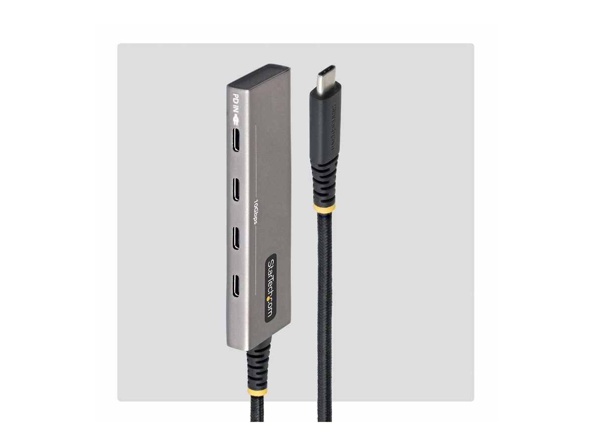 Startech - rozbočovač - 4-portový, 10 Gbps, napájení PD 100 W, ochrana proti přetížení, PCR hliník - 4 porty – foto 2