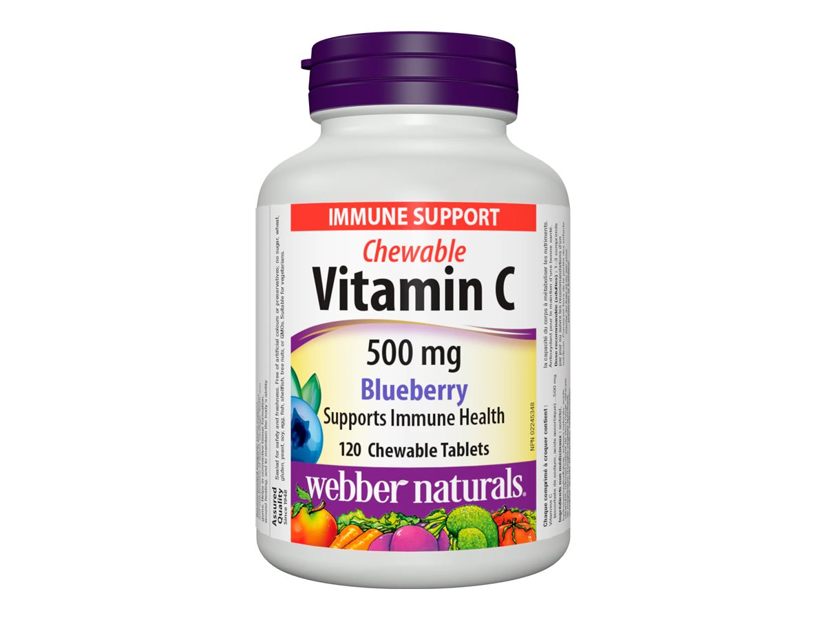 Webber Naturals Blueberry Vitamin C Chewable Tablets - 500mg - 120's