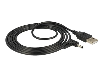 DELOCK Stromkabel USB A -> DC 3,5 x 1,35mm St 90° 1.50m Stromkabel