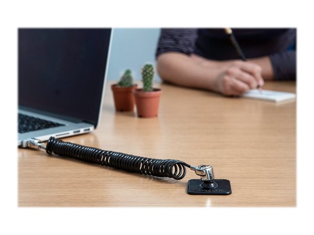 Compulocks Dual Head Coiled Keyed Cable Lock - bezpečnostní kabelový zámek – foto 3