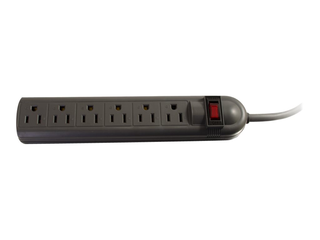C2G 6-Outlet Power Strip with Surge Suppressor