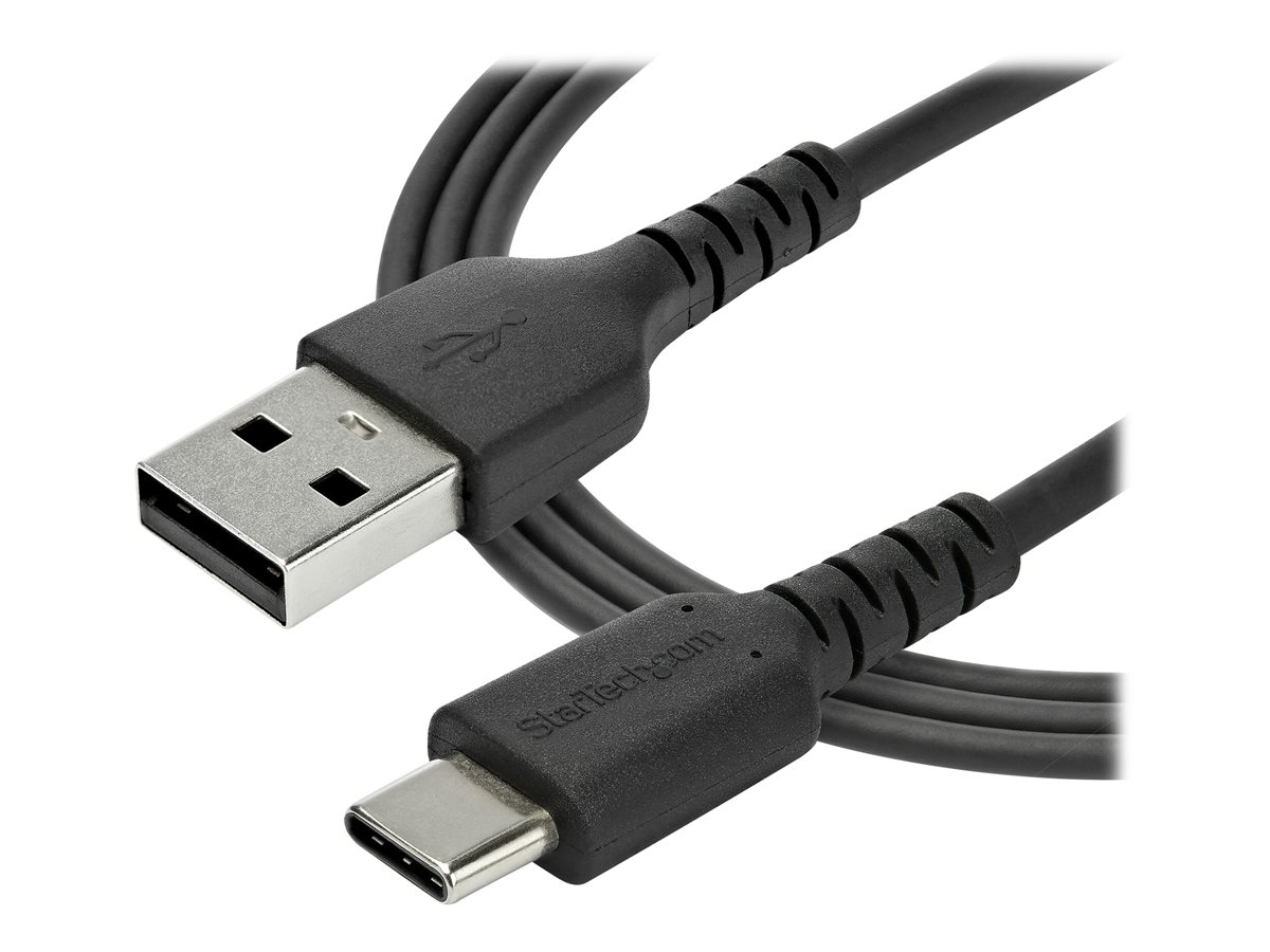 StarTech.com 2m USB A to USB C Charging Cable, Durable Fast Charge & Sync USB 2.0 to USB Type C Data Cord, Rugged TPE Jacket Aramid Fiber M/M 3A Black, Samsung S10, S20, iPad Pro, Pixel - Heavy Duty and Rugged - USB kabel typ C - USB do USB-C - 2 m – foto 2