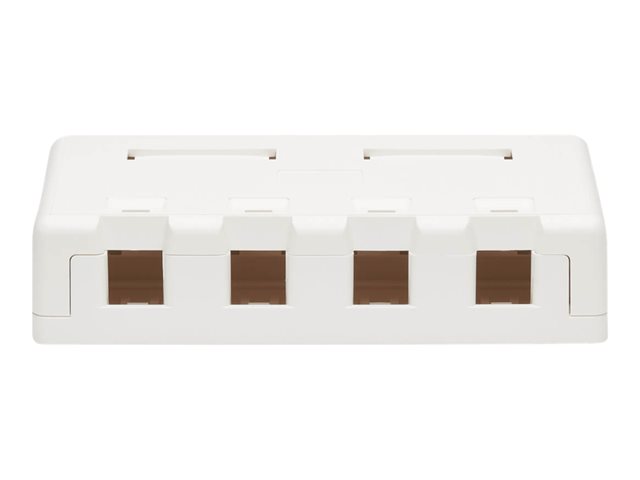 Tripp Lite Surface-Mount Box for Keystone Jacks - 4 Ports, White - Surface mount box - white - 4 ports
