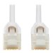 Eaton Tripp Lite Series Safe-IT Cat6a 10G Snagless Antibacterial Slim UTP Ethernet Cable (RJ45 M/M), White, 10 ft. (3.05 m)