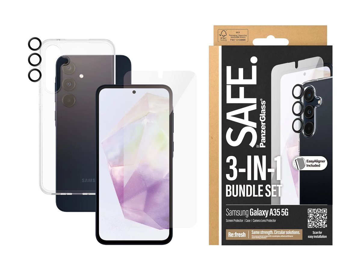 SAFE. by PanzerGlass 3-in-1 Protection Pack for Samsung Galaxy A35 5G