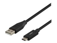 DELTACO USB 2.0 USB Type-C kabel 1m Sort
