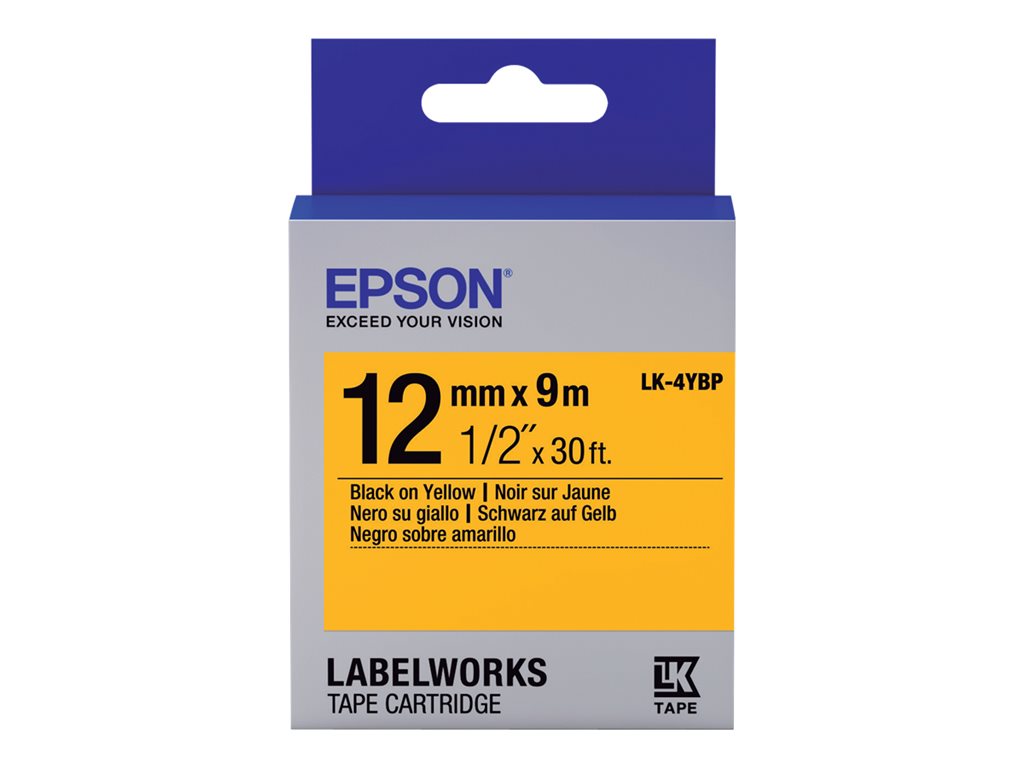EPSON LK-4YBP Couleur pastel Noir/Jaune
