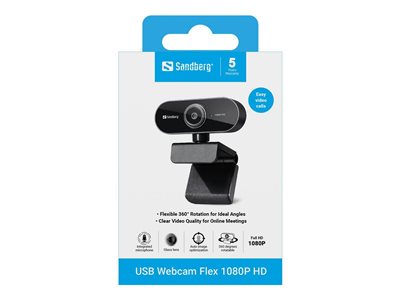 Sandberg USB Webcam Flex 1080P HD