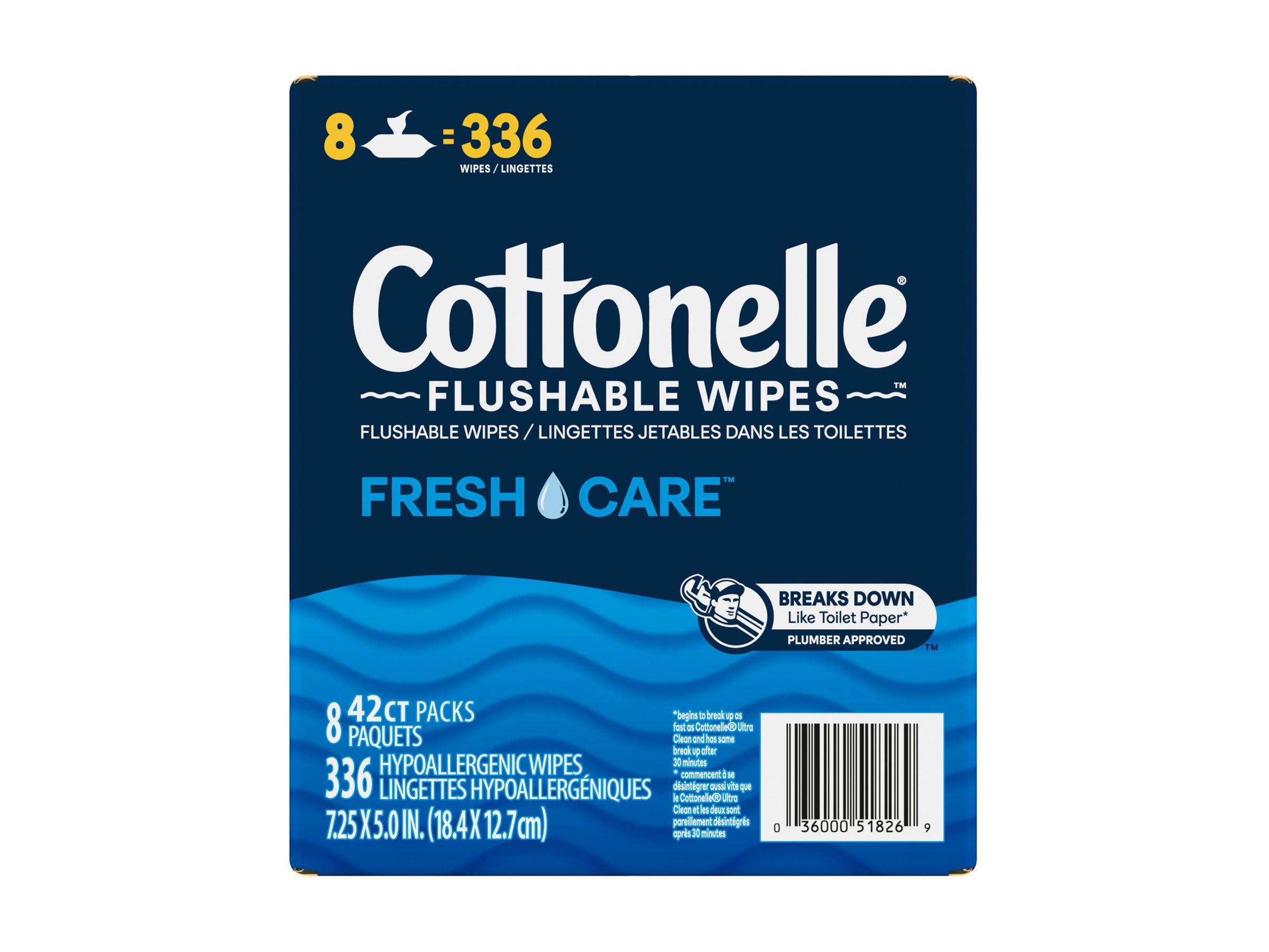 Cottonelle Flushable Cleaning Wipes - 336 Count