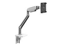 Humanscale M2.1 - Mounting kit (monitor arm) - for LCD display - polished aluminium, white trim - desk-mountable
