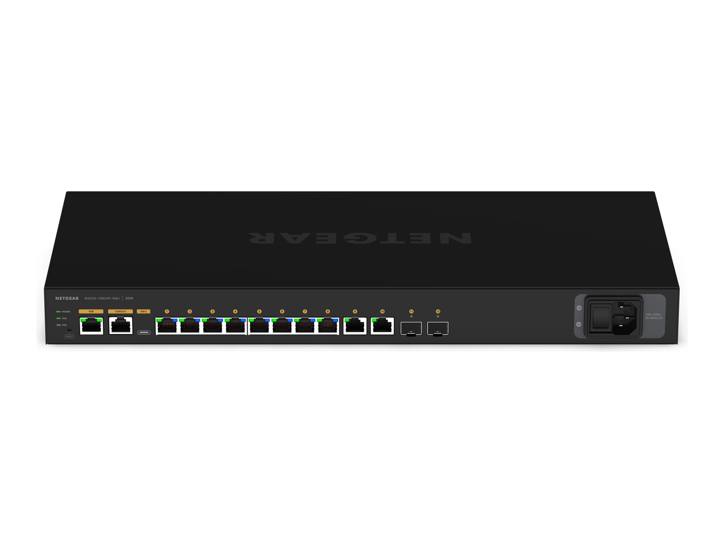 NETGEAR AV Line GSM4212PX, switch, 12 ports, Managed, rack-mountable