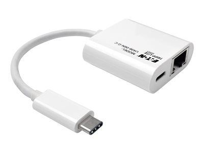 Tripp Lite USB-C to Gigabit Ethernet Network Adapter w/ USB-C Charging Port