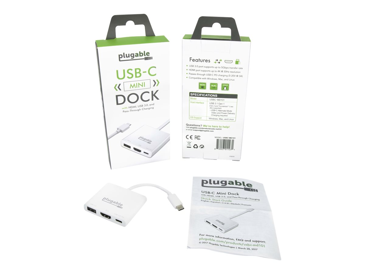 PLUGABLE USB C MINI DOCK WITH HDMI – Plugable Technologies