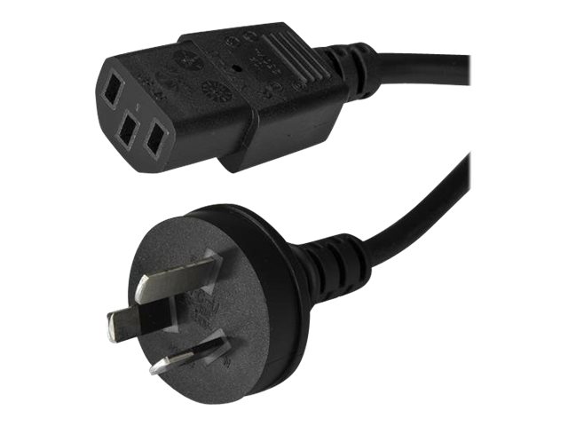 StarTech 3 m (10 ft.) Power Supply Cord AS/NZS 3112 to C13 power cable AS/NZS 3112 to power Product shot Right-angle 79400