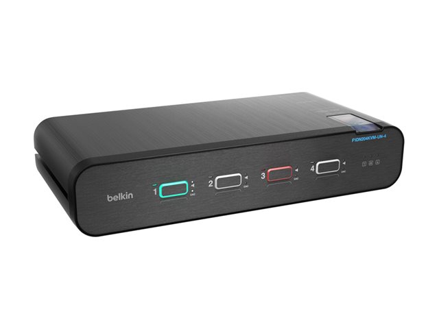 Belkin Universal Secure Dual-Head - 2me gnration - commutateur cran-clavier-souris/audio - 4 ports - Conformit TAA