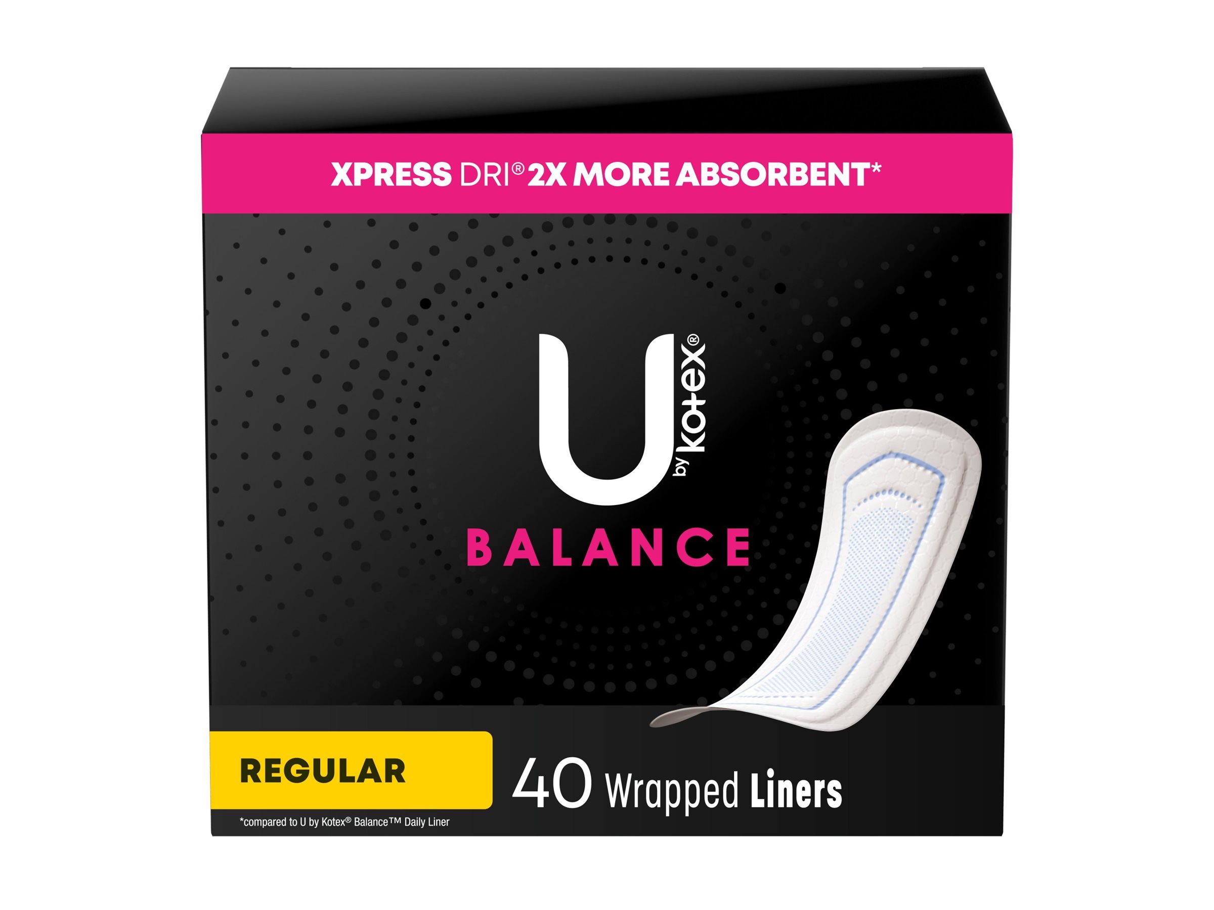 U By Kotex Balance Daily Wrapped Panty Liners - Light Absorbency, 50 Ct