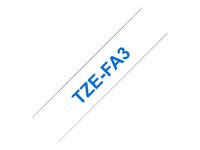 Ruban TZ textile 12mm bleu / blanc