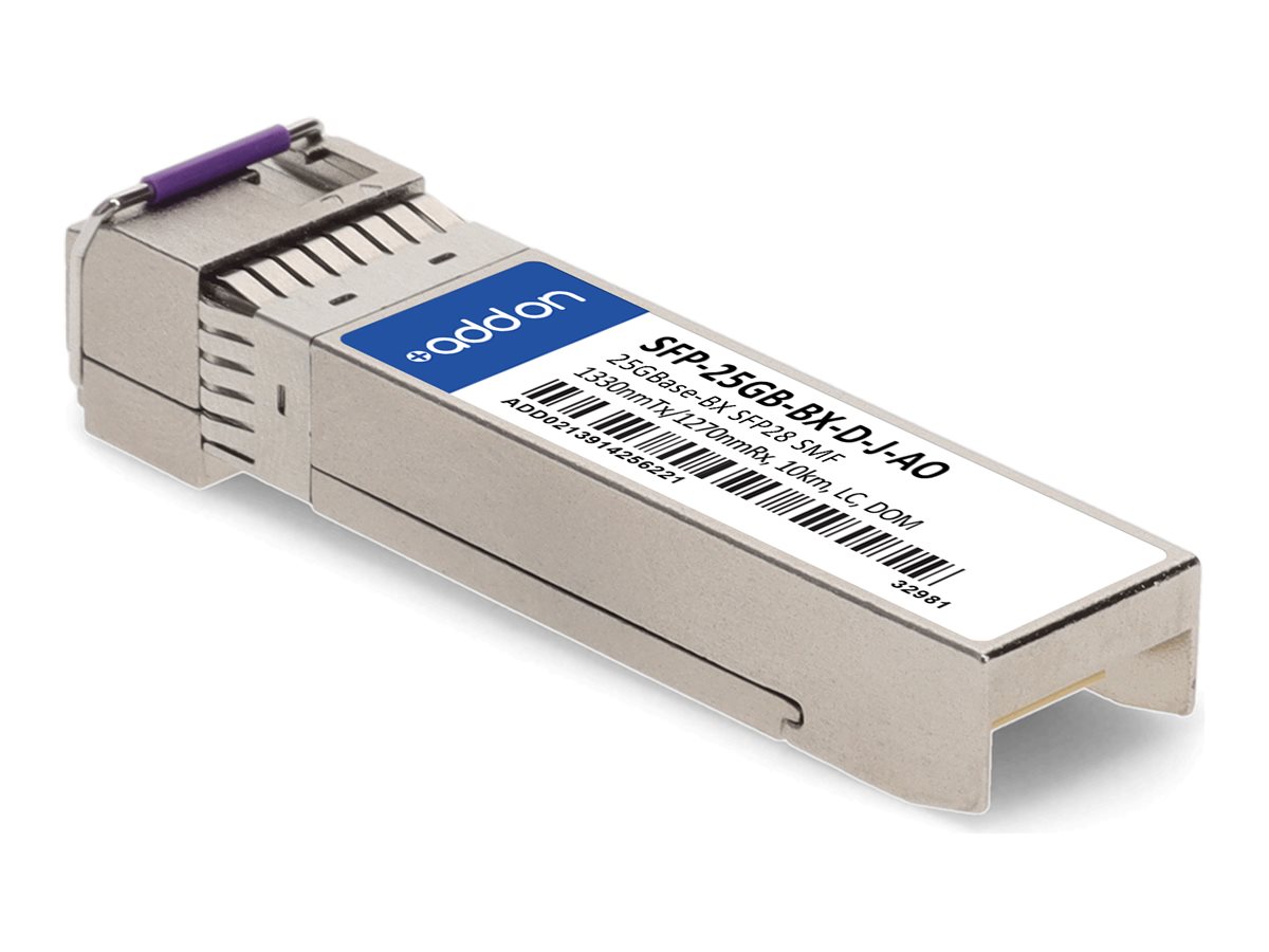 AddOn - SFP28 transceiver module (equivalent to: Juniper Networks SFP-25GB-BX-D-J)