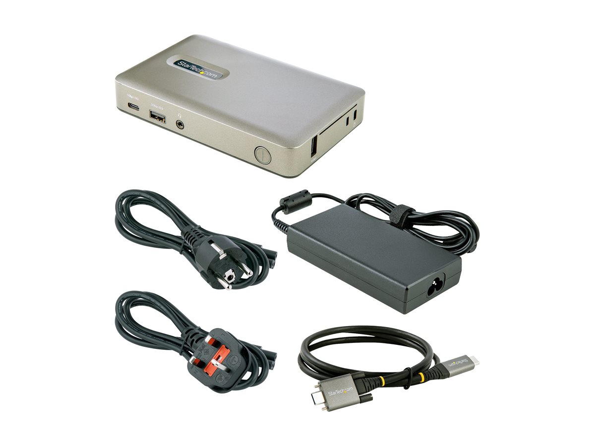 StarTech.com USB C Dock, USB-C to DisplayPort 4K 30Hz or VGA, Mini USB-C Laptop Docking Station with 65W Power Delivery Pass-Through Charging, 4-Port USB 3.1 Gen 1 Hub, GbE - Universal USB Type C Port Replicator (DKM30CHDPDUE) - dokovací stanice - USB-C 3.2 Gen 1 - DP, VGA - 1GbE - kompatibilní s TAA – foto 5