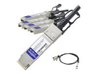 AddOn 1m Brocade Compatible QSFP+ Breakout DAC