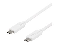 DELTACO USB Type-C kabel 2m Hvid