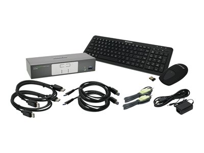 IOGEAR 2-Port 4K UHD DisplayPort KVMP Switch with USB 3.0 Hub and Audio