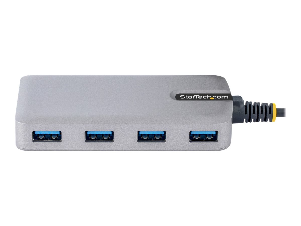4-Port USB-C Hub - 5Gbps - Bus Powered - USB C to 4x USB-A Hub w/ Optional  Auxiliary Power Input - Portable Desktop/Laptop USB Hub - 1ft (30cm) Cable