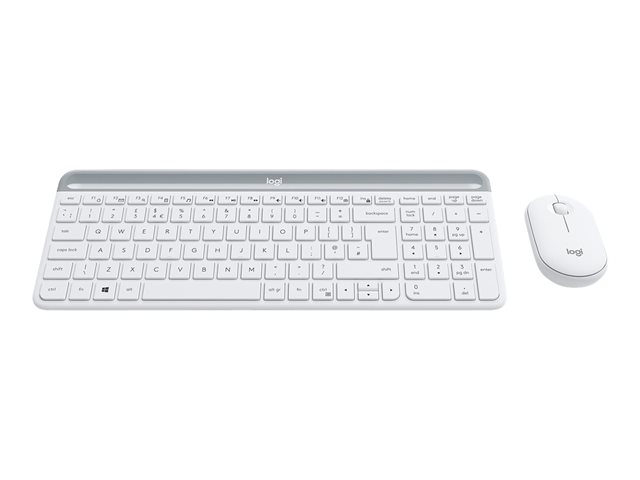 Logitech Slim Wireless Combo Mk470 Keyboard And Mouse Set Qwerty Uk Off White Input Device
